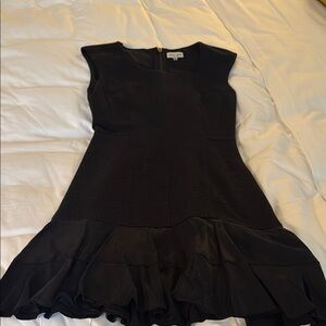 Rebecca Taylor Black Ruffled Mini Dress
